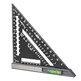 Speakmon Zimmermannswinkel, Sparrenwinkel mit Wasserwaage, 17,8 cm, dreieckiges Quadrat,...