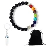 Meifiyu Chakra Armband Natürliche,Heilsteine Armband mit Heilsteinen und Buddha-Perle,Yoga Zubehör...