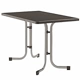 Sieger 233/A Boulevard-Klapptisch mit mecalit-Pro-Platte 115 x 70 cm, Stahlrohrgestell graphit,...