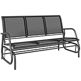 Outsunny 3-Sitzer Schaukelstuhl Gartenbank mit Schaukelmechanismus Gartenschaukel Sitzbank aus...