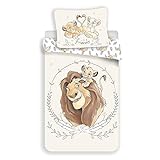 JFabrics Disney Der König der Löwen Bettbezug für Kinder, Bettwäsche 140 x 200 cm, Kissenbezug...