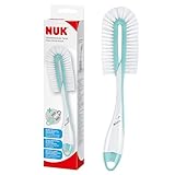 NUK Twist Flaschenbürste mit Schwamm und integrierter Saugerbürste | mit ergonomischen Griff |...