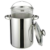 Haushalt International Nudeltopf & Spargeltopf hoch (Kochtopf 4 Liter, mit Sieb und Deckel) -...