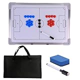 Hanlintk Taktiktafel für Fußballtrainer, tragbares Fußball-Magnettaktik-Strategietafel-Set,...