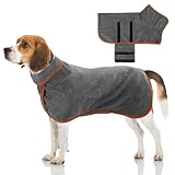 Jostift Hundebademantel, Mikrofaser Hunde Bademantel Badetuch, Extra Saugfähig, Schnell Trocknender...