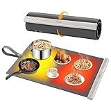 FOHERE Warmhaltematte für Speisen, Warmhalteplatte Elektrisch mit Großer Oberfläche, 4 Std.Timer,...