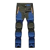 Outdoorhose Herren Zip Off Wasserdicht | Trekkinghose Herren Gefüttert | Wanderhose Winter...