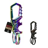 KEYSPACE Schlüsselanhänger Karabiner mit Flaschenöffner - Schlüsselbund mit Karabinerhaken &...
