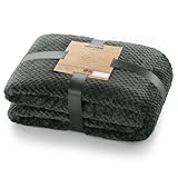 DecoKing Kuscheldecke 70x150 cm Graphit Decke Microfaser Wohndecke Tagesdecke Fleece weich sanft...