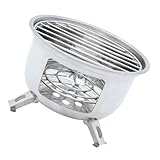 DECOMELODY Tragbarer Campinggrill Edelstahl Rundgrill Multifunktional Leicht und Handlich für...
