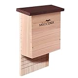 MIXXIDEA Fledermaus-Box, Doppelkammer, für den Außenbereich, für Wald, Fledermaus-Unterschlupf,...