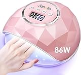 Janolia Nageltrockner Lampe 86W UV LED Lampe für Gelnägel Professionelle Gel UV LED Nagellampe mit...