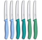 Victorinox Swiss Classic, Frühstücksmesser, Brötchenmesser Set, 6teilig, Scharfe Klinge,...
