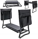 JUMI Komfortabel Gartenbank Wetterfest - 59 x 49 x 28 cm Praktischer Multifunktionaler Gartenhelfer,...