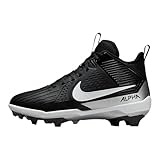 Nike Alpha Menace Strong Herren-Fußballschuhe (II5139-010, Schwarz/Metallic-Silber/Weiß),...