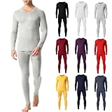 Herren-Thermounterwäsche-Set mit Rundhalsausschnitt, langärmelig, glatte und hautfreundliche...