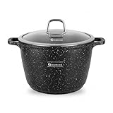 GOLDMANN 20 CM Aluguss Kochtopf 4L | Suppentopf Schmortopf induktionsgeeignet mit Keramik...