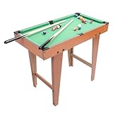 Mini-Pooltisch, robuste Composite-Holz-Kunststoff 69 x 37cm Portable Billardtisch Zwei Personen...