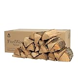 Premium Eichen-Brennholz 45L – Ofengetrocknet, 25 cm Scheite, unter 15% Feuchte – Ideal für...