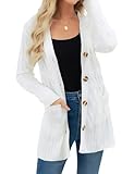 Aottori Strickjacke Damen Langarm Grobstrick Cardigan Open Front Herbst Winter Strickmantel Casual...