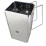 HpLive Faltbarer Anzündkamin Grillstarter aus Rostfreiem Stahl für BBQ Outdoor Camping mit...