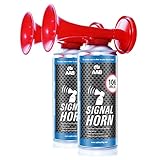 2x AAB Signal Horn, 106 dB(A) Mit Nicht Brennbarem Gas, Bis Zu 120 Kurze Pieptöne, Laut Fanfare,...