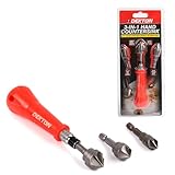 Dekton 3-teiliges Handsenker-Set, 3-in-1-Design, komplett mit Griff, Kegelsenkwinkel 45 Grad,...