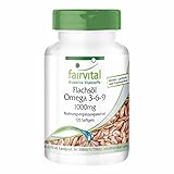 Fairvital | Omega-3-6-9 Kapseln - HOCHDOSIERT mit 2000mg LeinsamenÖl (Flaxseed Oil) pro Tagesdosis...