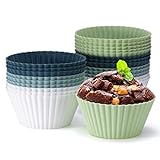 24er Set Silikon Muffinförmchen – Backformen aus BPA-freiem Silikon für Muffins und Cupcakes –...