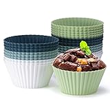 24er Set Silikon Muffinförmchen – Backformen aus BPA-freiem Silikon für Muffins und Cupcakes –...