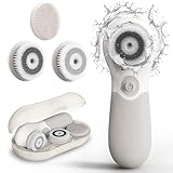 Gesichtsbürste mit 3 Aufsätzen & 2 Geschwindigkeiten - Tiefenreinigung & Peeling - Für alle...