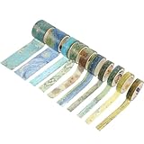 Mobestech 10 Rollen Teiliges Vintage Gilding Washi Klebeband Dekoratives Scrapbooking Tape mit...