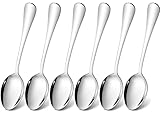 Tiokin Suppenlöffel, 6 Stück 20,5cm Edelstahl Esslöffel und Esslöffel, Dessertlöffel,...
