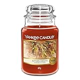 Yankee Candle Duftkerze im Glas (groß), Autumn Wreath, Kerze mit langer Brenndauer bis zu 150...