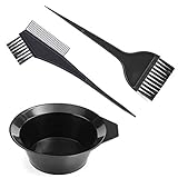 Gezimetie Haarfärbepinsel Haare Faerben Set, doppelseitige Bürste, Kamm und Färbeschale,...