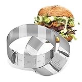 FMprofessional 2X Burgerringe für leckere Hamburger by Fackelmann – Servierringe verstellbar Ø 9...