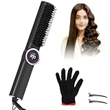 Bestauty Glättbürste 3-in-1: Glätten, Locken & Kämmen – Profi Glättungsbürste mit...