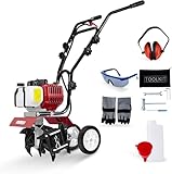 BU-KO 52CC Gartenfräse Benzin 3 PS 2-Takt-Rasenboden bodenhacke Grubber Motorhacke Benzin Leichter...