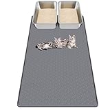 Kalolary Katzenstreu-Matten, 129,5 x 65 cm, extra große Silikon-Katzenmatte für Katzentoilette,...