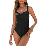 Veranobreeze Badeanzug Damen bauchweg Bauchkontrolle EIN Stück Modest Bademode für Frauen Vintage...