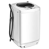 FANTASK Toplader Waschmaschine mit Schleuder & Pumpe, Waschvollautomat 3,5KG, 6 Programme, 240W Mini...