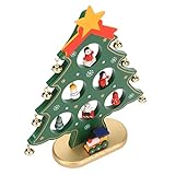 Holz-Weihnachtsbaum-Desktop-Ornament Im Flugzeug-Stil, Bruchsicherer Holz-Weihnachtsbaum mit 8...