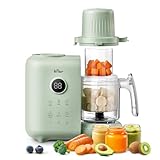 Bear 6-in-1 Dampfgarer mit Mixer Premium Babynahrungszubereiter,Dämpfen, automatisches Rühren,...
