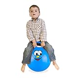 Relaxdays Hüpfball für Kinder, mit Gesicht, Hopseball mit Griff, Ø 45 cm, drinnen & draußen,...