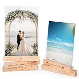 LONHCHI 5 Stück Kartenhalter Holz Kartenständer Postkartenhalter Fotohalter Mit Text und Grafiken,...