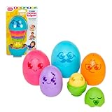 Bizak Toomies 30693080 Badespielzeug mit stapelbaren und strukturierten Eiern, für Kinder ab 12...