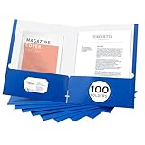 Zzrywuty Aktenordner mit Taschen, Briefgröße, 100 Stück, Papierordner mit Kartenschlitz, zwei...