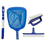 Reinigungsset für Pool, strapazierfähig, doppelseitig, Netz, Gewicht 550 g, spart Zeit, Abfall,...