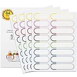 Wasserfest Namensaufkleber für Kinder Schule Spülmaschinenfest, 64 Stück Selbstklebende...