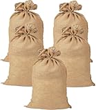 Jutesäcke 105 x 60 cm - 5er Set, Jutesack Universal, 50 kg Traglast - Ökologische Kartoffelsäcke...